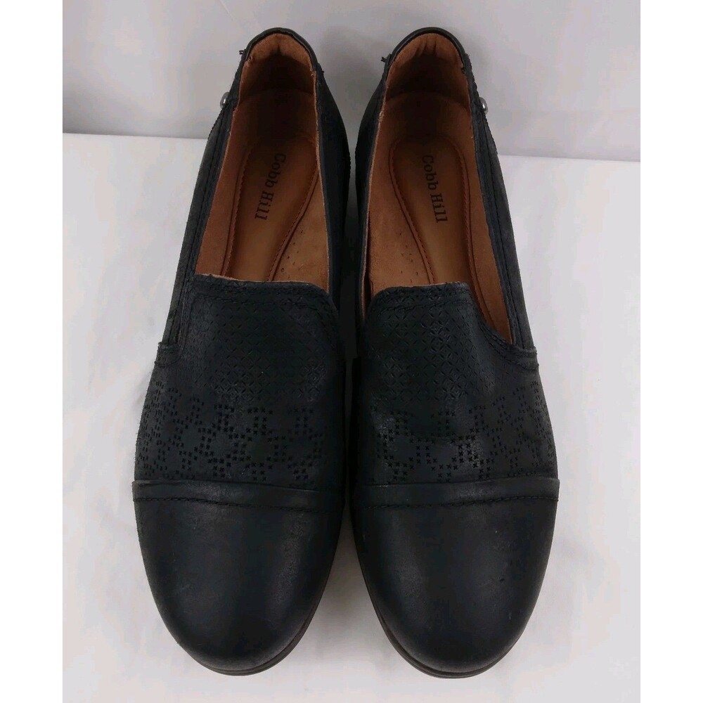 Rockport Cobb Hill Crosbie Slip On Loafer Black Leather Comfort Womens 7.5 - Picture 4 of 15